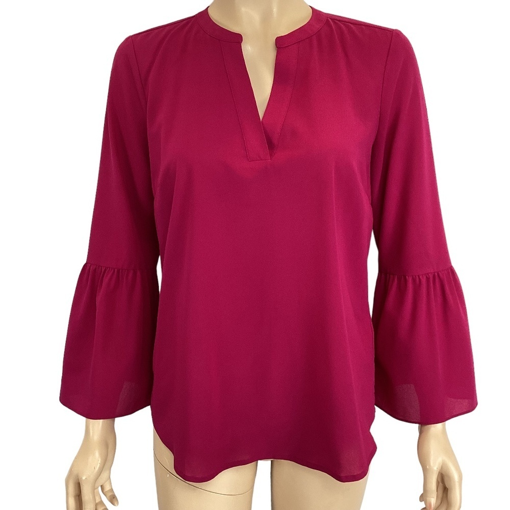 J Crew plum bell sleeve top size XS Xsmall‎